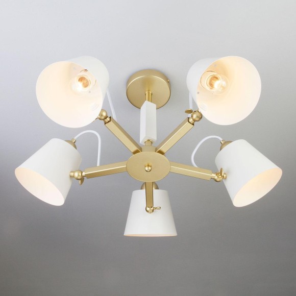 Светильник в стиле лофт с поворотными рожками 70083/5 золото Светильник в стиле лофт с поворотными рожками 70083/5 золото