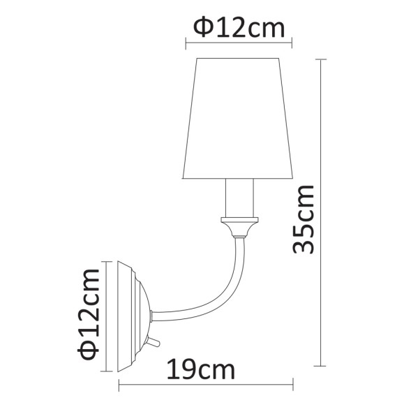 Бра Patricia a9022ap-1cc Arte Lamp