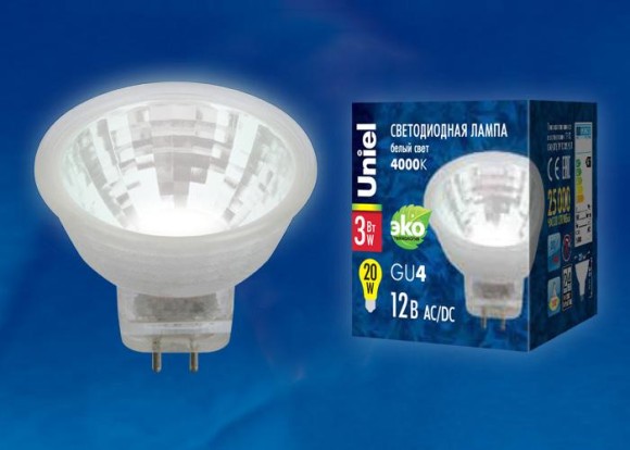 Лампа светодиодная (UL-00001701) GU4 3W 4000K прозрачная LED-MR11-3W/NW/GU4 GLZ21TR Лампа светодиодная (UL-00001701) GU4 3W 4000K прозрачная LED-MR11-3W/NW/GU4 GLZ21TR
