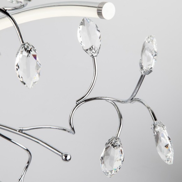 Светодиодная люстра с хрусталем 90036/5 хром