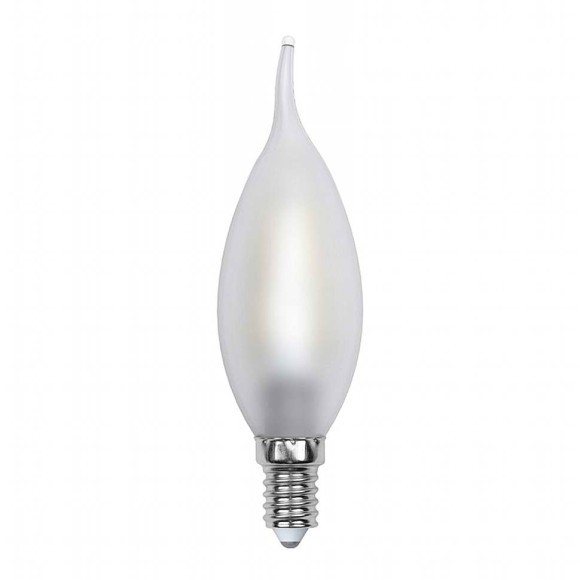 Лампа светодиодная (UL-00000306) E14 6W 3000K свеча на ветру матовая LED-CW35-6W/WW/E14/FR PLS02WH