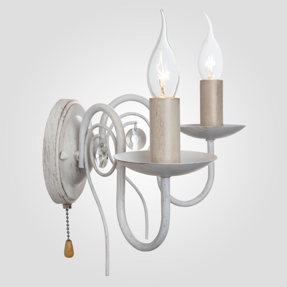 Бра в классическом стиле 60018/2 белый с золотом