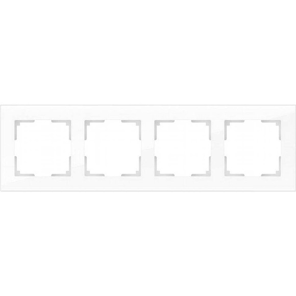 Рамка на 4 поста (белый, стекло) Werkel WL01-Frame-04