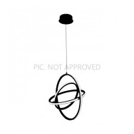 39892 Светодиод. подвес RETORNIO с димм., 37,8W(LED), Ø500, H1200, 5200lm, сталь, алюминий, черный/п