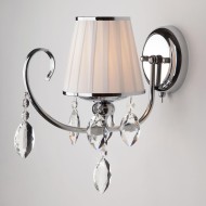Бра с абажуром и хрусталем 10021/1 хром Бра с абажуром и хрусталем 10021/1 хром
