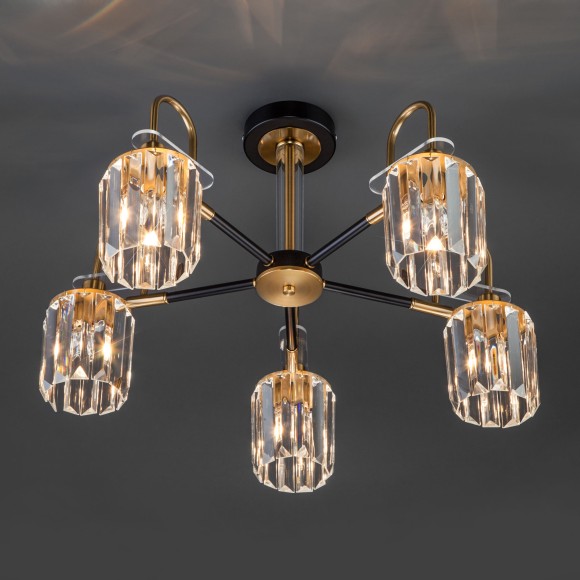 Потолочная люстра в стиле лофт 70090/5 черный Потолочная люстра в стиле лофт 70090/5 черный