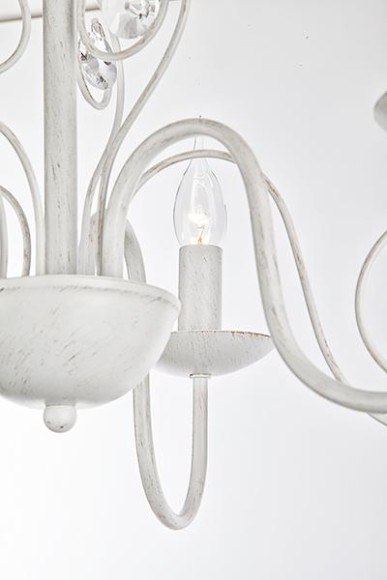 Люстра с двойным вариантом крепления 60018/3 белый с золотом