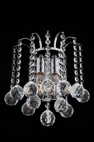 Бра с хрусталем 3299/2 хром/ прозрачный хрусталь Бра с хрусталем 3299/2 хром/ прозрачный хрусталь