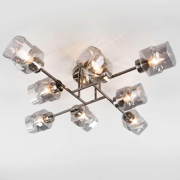 Потолочная люстра со стеклянными плафонами 30165/8 черный жемчуг Потолочная люстра со стеклянными плафонами 30165/8 черный жемчуг