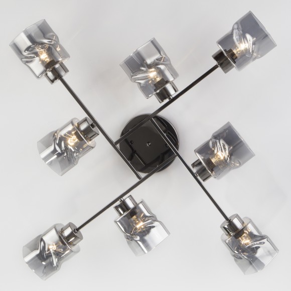 Потолочная люстра со стеклянными плафонами 30165/8 черный жемчуг Потолочная люстра со стеклянными плафонами 30165/8 черный жемчуг