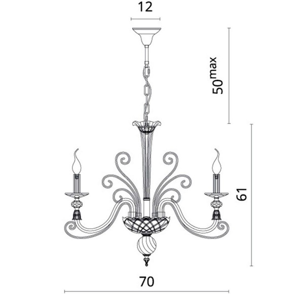 Схема Люстра Albedo 8821/09 lm-6 Divinare