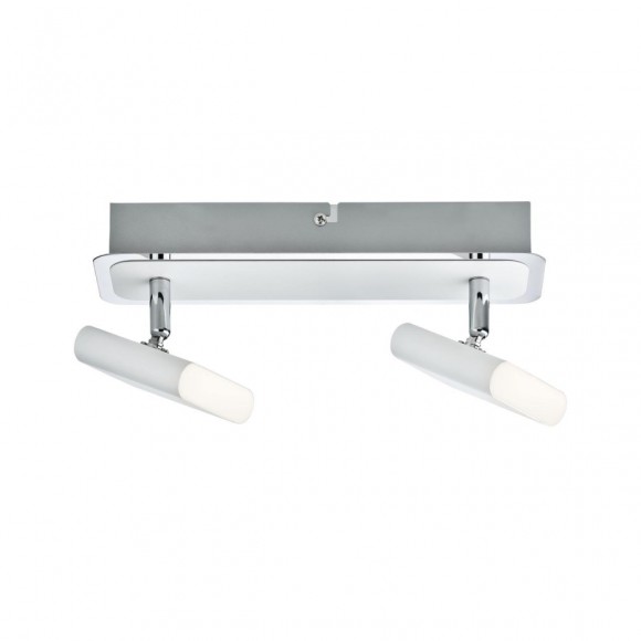 Cветильник потолочный Paulmann Launcher L280мм 2x4.5Вт 413Лм 3000К LED 230В Белый/Хром Металл 66635