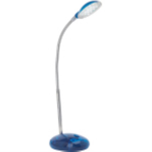 Лампа настольная "Timmi", LED 2W, метал/пластик, синяя
