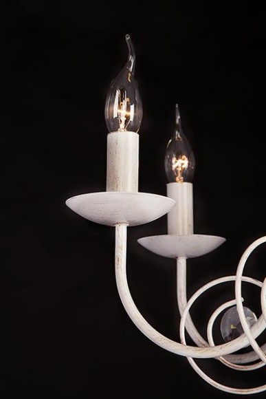 Люстра с двойным вариантом крепления 60018/6 белый с золотом