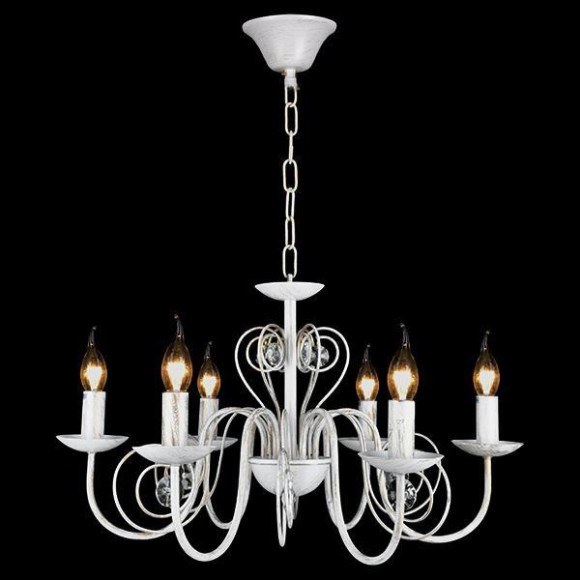 Люстра с двойным вариантом крепления 60018/6 белый с золотом