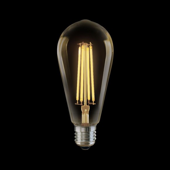 Лампа светодиодная филаментная E27 6W 2800К золотая VG10-ST64Gwarm6W 5526
