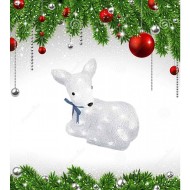 Фигурка светодиодная «Лежащий оленёнок-1» 26x29см (11031) ULD-M2926-040/STA