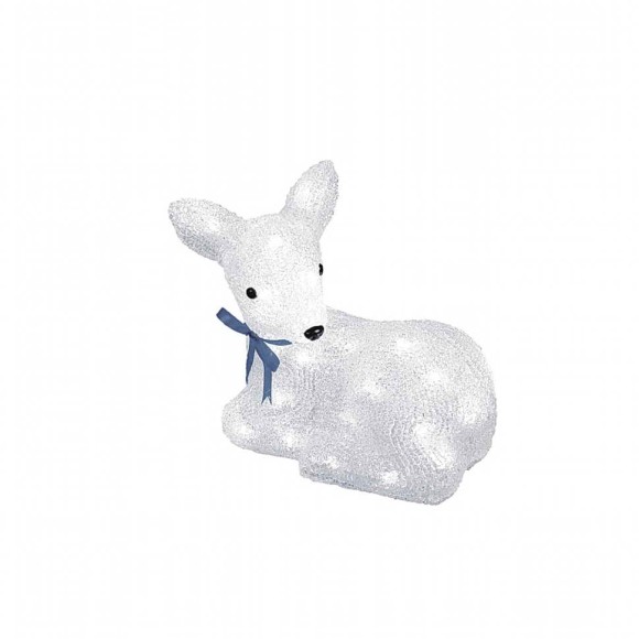 Фигурка светодиодная «Лежащий оленёнок-1» 26x29см (11031) ULD-M2926-040/STA