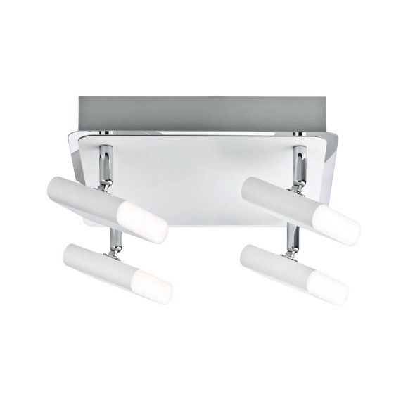 Светильник потолочный Paulmann 250x250мм 4x4.5Вт 4x276Лм 3000К LED 230В IP20 Хром/Белый 66637