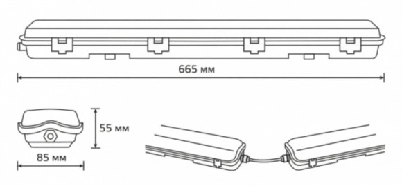 Светильник промышленный Gauss 909437260 Светильник промышленный Gauss 909437260