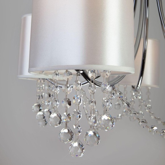 Подвесная люстра Eurosvet Cornella 10084/5 хром/прозрачный хрусталь Strotskis Подвесная люстра Eurosvet Cornella 10084/5 хром/прозрачный хрусталь Strotskis
