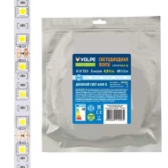 Светодиодная лента Volpe (UL-00004537) 4,8W/m 60LED/m 2835SMD холодный белый 5M ULS-Q320 2835-60LED/m-8mm-IP20-DC12V-4,8W/m-5M-6500K