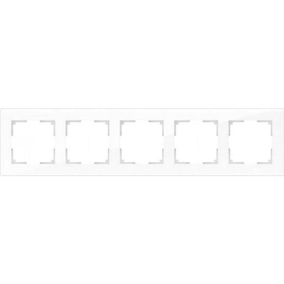 Рамка на 5 постов (белый,стекло) Werkel WL01-Frame-05