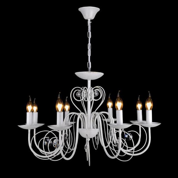 Люстра с двойным вариантом крепления 60018/8 белый с золотом