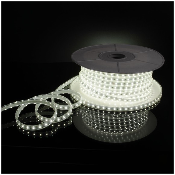 Светодиодная лента Лента светодиодная 220V 8W 60Led 2835 IP65 холодный белый, 50 м