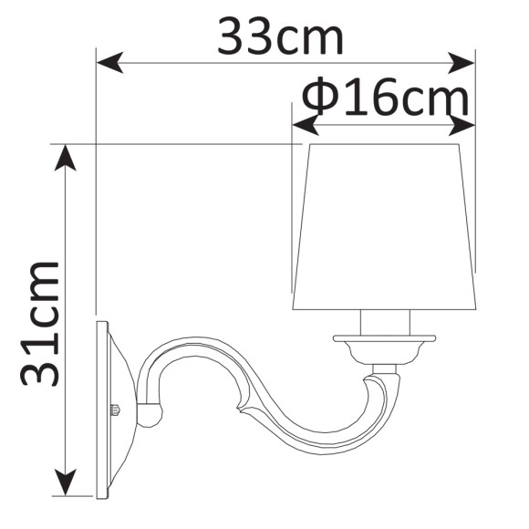 Бра Alba a9395ap-1wg Arte Lamp