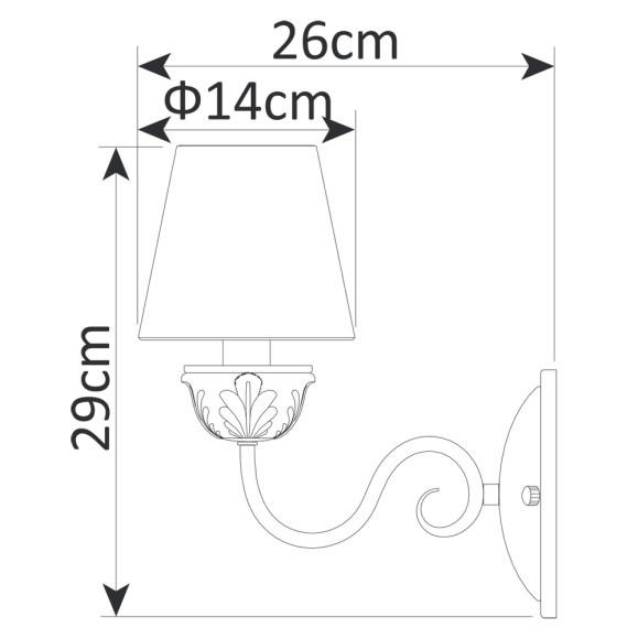 Бра Benessere a9570ap-1wg Arte Lamp Бра Benessere a9570ap-1wg Arte Lamp