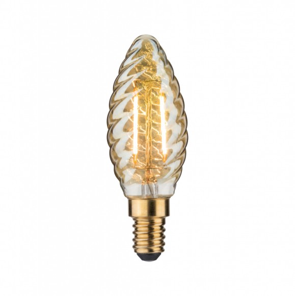 Лампа филаментная Paulmann Свеча витая 2.5Вт 220лм 2500К E14 230В Золото 28372