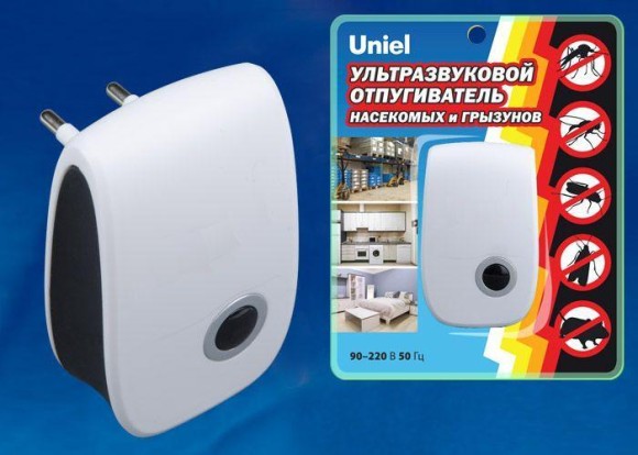 Ультразвуковой отпугиватель насекомых и грызунов (UL-00004562) Uniel UDR-E11 White