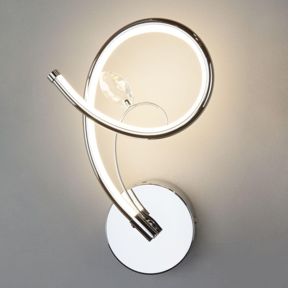 Настенный светодиодный светильник с хрусталем 90089/1 хром