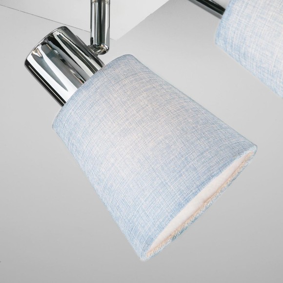 Потолочный светильник с поворотными абажурами 20080/4 хром/голубой Потолочный светильник с поворотными абажурами 20080/4 хром/голубой