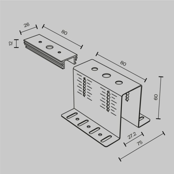 Крепеж Maytoni Technical TRA034HCB Крепеж Maytoni Technical TRA034HCB