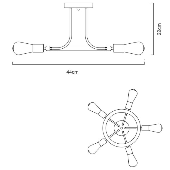 Светильник потолочный Highgarden a6063pl-5bk Arte Lamp Светильник потолочный Highgarden a6063pl-5bk Arte Lamp