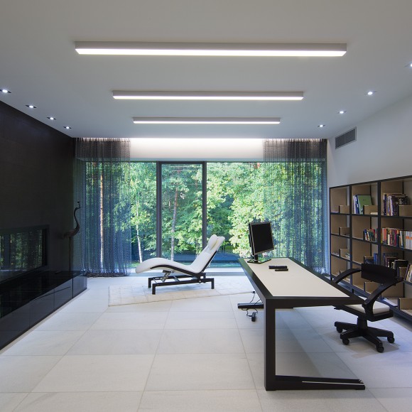 Линейный светодиодный накладной односторонний светильник 128см 25Вт 4200К матовое серебро 101-100-30-128 Elektrostandard