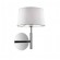 Настенный светильник Ideal Lux Hilton AP1 28Вт 300лм 2700К G9 230В Хром/Белый Металл/Ткань 075471