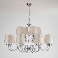 Подвесная люстра с абажурами 70068/12 хром Подвесная люстра с абажурами 70068/12 хром