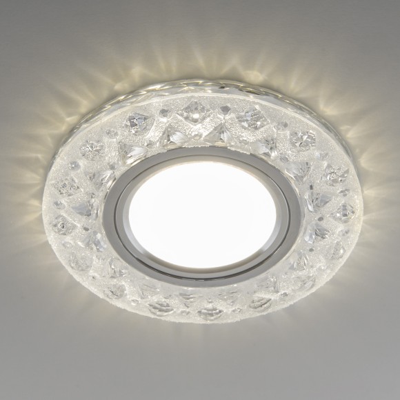 Встраиваемый точечный светильник с LED подсветкой 2222 MR16 CL прозрачный Elektrostandard