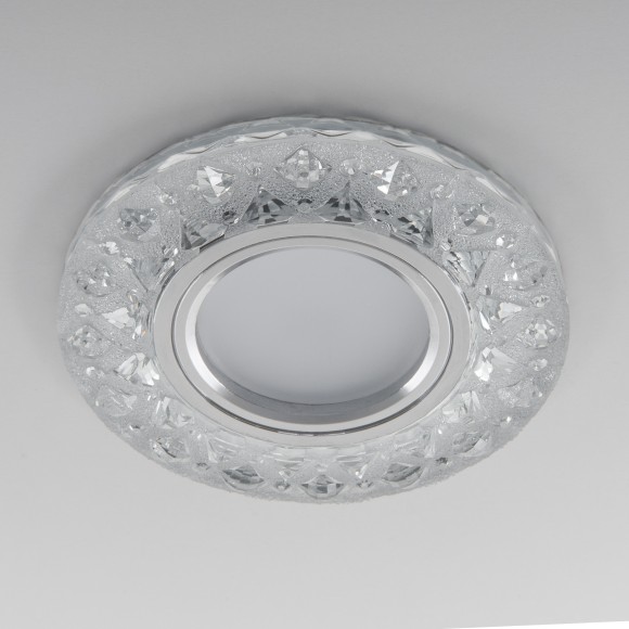 Встраиваемый точечный светильник с LED подсветкой 2222 MR16 CL прозрачный Elektrostandard