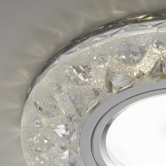 Встраиваемый точечный светильник с LED подсветкой 2222 MR16 CL прозрачный Elektrostandard