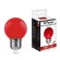 Лампа светодиодная Feron E27 1W Красный Шар Матовая LB-37 E27 1W Красный 25116