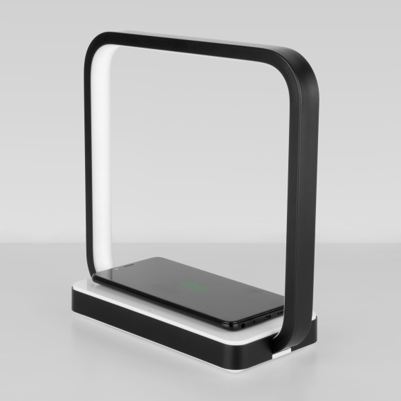 Светодиодная настольная лампа с беспроводной зарядкой QI 80502/1 черный Светодиодная настольная лампа с беспроводной зарядкой QI 80502/1 черный