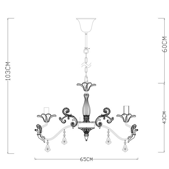 Люстра Angelina a5349lm-5wh Arte Lamp Люстра Angelina a5349lm-5wh Arte Lamp