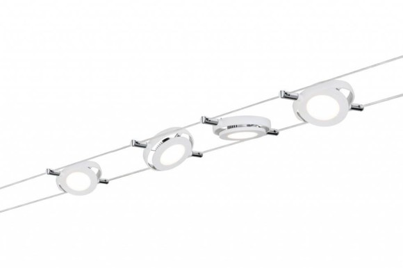 Струнная система Paulmann RoundMac 4x4Вт LED 230/12В Белый матовый Металл/Пластик 94105