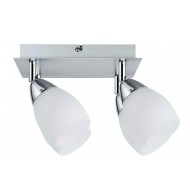 Свтильник потолочный Paulmann Balken 210x210мм 4x3Вт 250Лм 2700К GU10 LED 230В Хром матов/Опал 60266