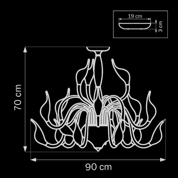 Потолочная люстра Lightstar Cigno Collo 751182 Потолочная люстра Lightstar Cigno Collo 751182
