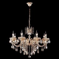 Люстра с тонированным хрусталем 10025/8 золото